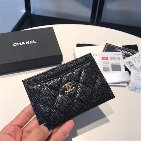 chanel pearl card holder|chanel flap card holder price.